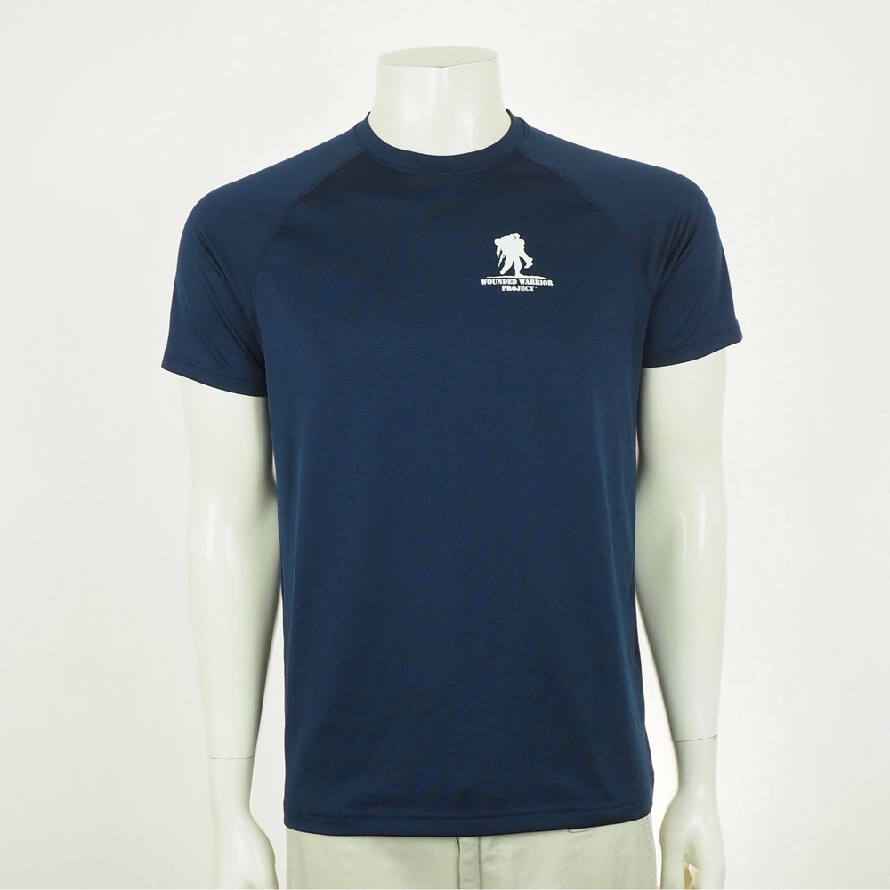 Under Armour Wounded Warrior Project WWP Tee Shirt Mens Small Blue UA Training